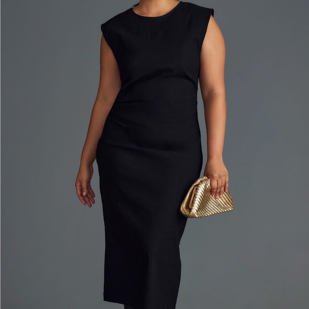 Maeve Cap-Sleeves Slim Midi Dress